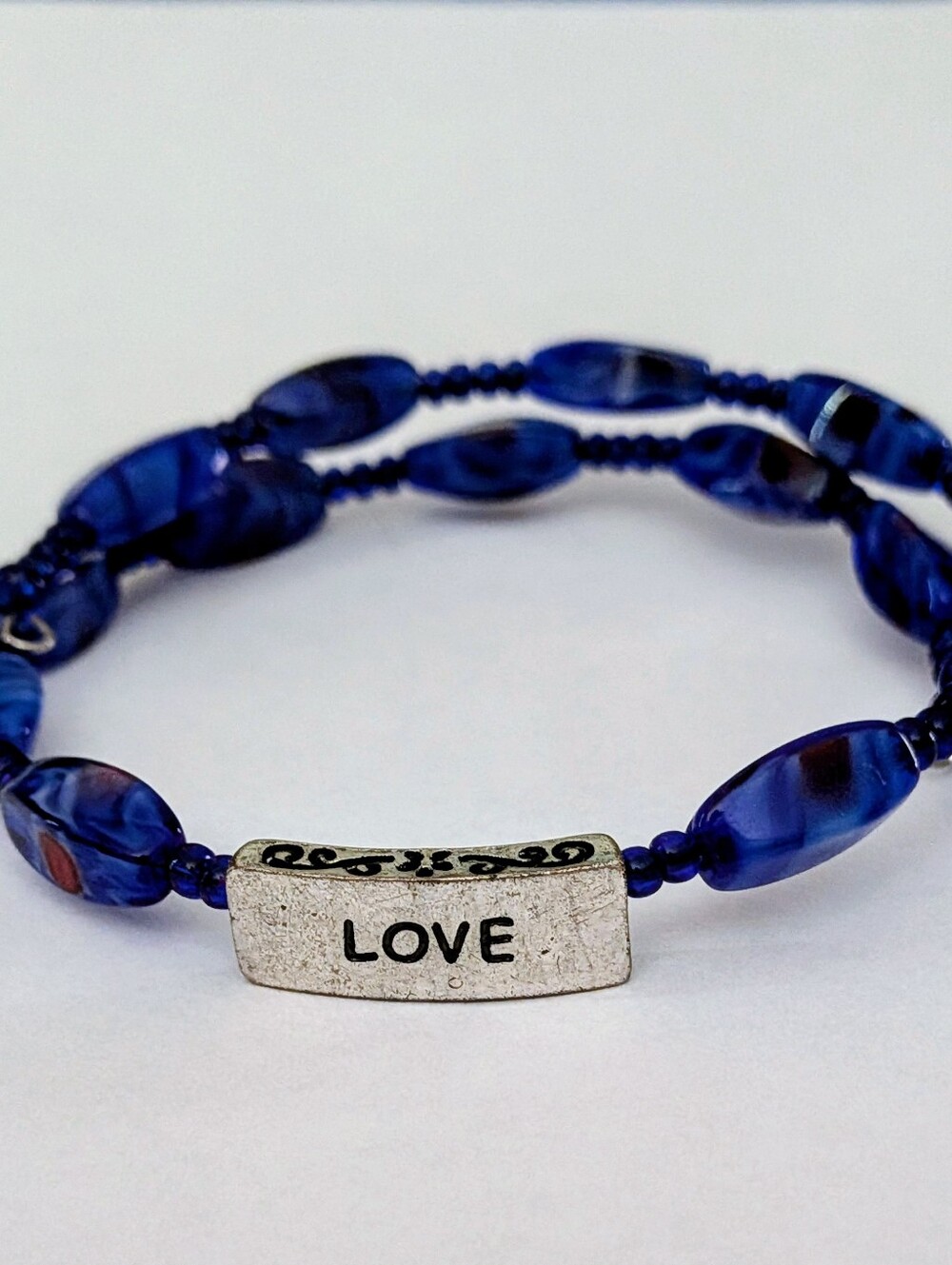 Blue Beaded Bracelet